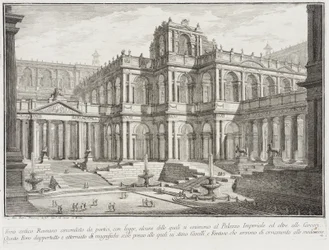 Ancient Forum Surrounded by Porticoes