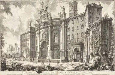 View of the Facade of the Basilica of Santa Croce in Gerusalemme