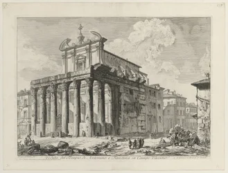 View of the Temple of Antoninus and Faustina