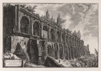 Remains of the Villa of Maecenas at Tivoli ... from Vedute di Roma