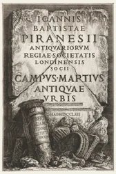 Frontispiece, with Dedication to Robert Adam, in Il Campo Marzio dell