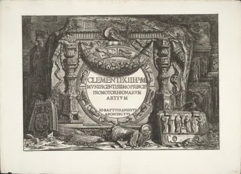 Frontispiece with a Group of Ornamental Wall Fragments (series title: Second Frontispiece of 