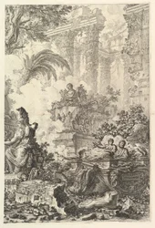 Frontispiece, with Statue of Minerva, ca. 1748