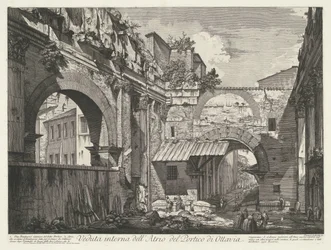 Interior of the Portico of Octavia in Rome