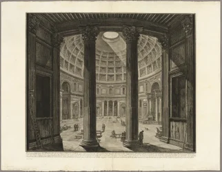 Interior view of the Pantheon, from Views of Rome