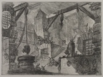 Invenzioni Capric di Carceri; Hind 13, First State of Three, c.1749