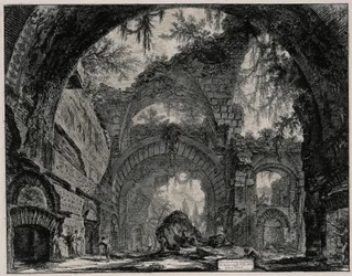 Ruins of a statue gallery in Hadrian
