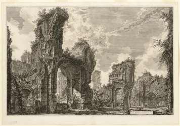 Ruins of the Xystus, the Central Hall of the Antonine Baths, from Views of Rome
