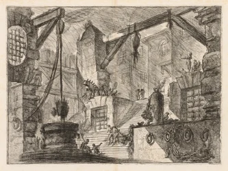 The Prisons: Colonnaded Interior with a Broad Stair