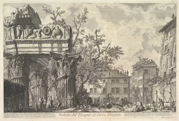 The Temple of Vespian Veduta del Tempio di giove Tonante, ca. 1756