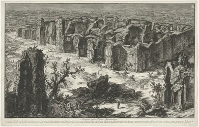 Baths of Caracalla in Rome Rovine delle Terme Antoniniane (title on object) Views of Rome (series title) Vedute di Roma disegnate ed incise da Giambattista Piranesi architetto Veneziano (series title)
