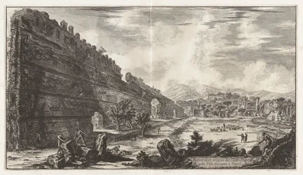View of the Remains of the Praetorian Fort in Hadrian
