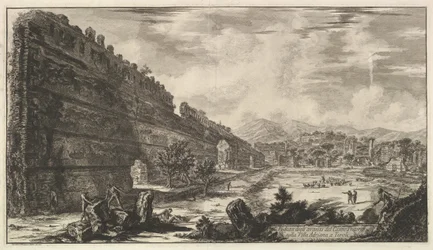 View of the Remains of the Castro Pretorio in the Villa Adriana at Tivoli, 1770