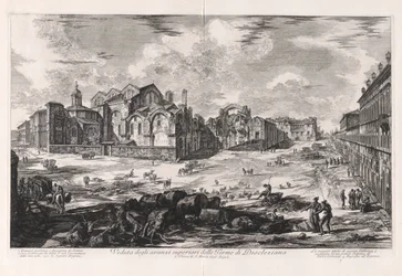 View of the Upper Ruins of the Baths of Diocletian, from Views of Rome