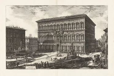 View of the Palazzo Farnese, from Views of Rome