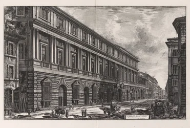 View of the Palazzo Stopani. Architecture of Raphael of Urbino, from the Vedute di Roma (Views of Rome)