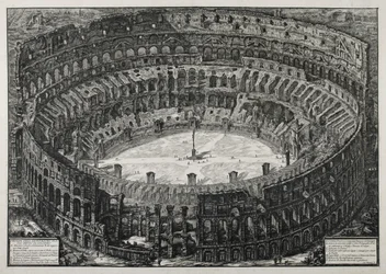 View of the Flavian Amphitheater Known as the Colosseum