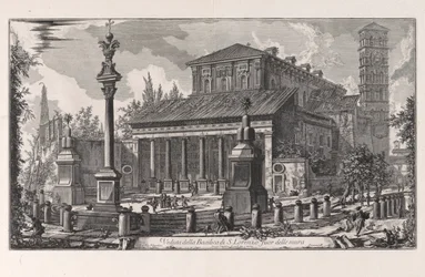View of the Basilica of San Lorenzo fuori delle Mura, from Views of Rome
