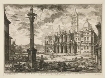 View of the Basilica of S. Maria Maggiore with Its Two Flanking Wings, from Vedute di Roma
