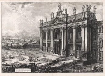View of the Facade of the Basilica of St. John Lateran