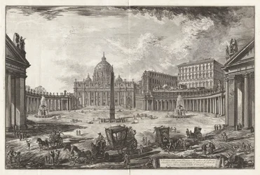 View of Large Piazza and Basilica of Saint Peter