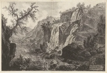 View of Small Waterfalls at Tivoli, from Views of Rome