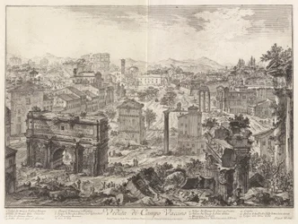 View of the Campo Vaccino (the Forum Romanum, from the Capitoline Hill), from Views of Rome