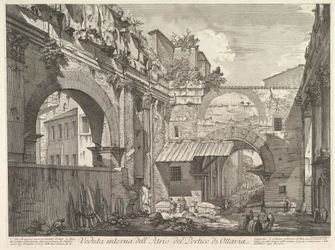 Internal View of the Atrium of the Portico of Octavia
