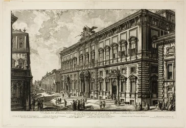 View of the Palazzo della Consulta on the Quirinal housing the Papal Secretariat, from Views of Rome
