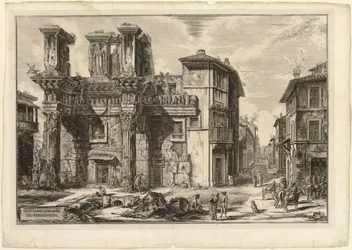 View of the Remains of the Forum of Nerva, from 