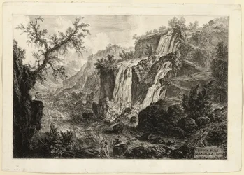 View of the Small Waterfall and Rapids, Tivoli, from Views of Rome