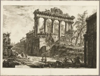 View of the So-Called Temple of Concord, from Views of Rome