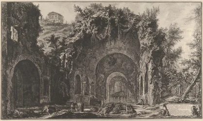 View of the Fountainhead and the Grotto of Egeria outside the Porta Capena, 1760-78