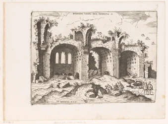 View of the Basilica of Maxentius in Rome