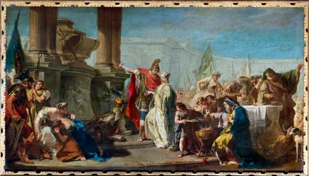 Polyxena, Daughter of Priamos, King of Troy, is Sacrificed in Atonement to the Spirit of the Dead Achilles
