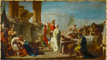 Polyxena, Daughter of Priamos, King of Troy, is Sacrificed in Atonement to the Spirit of the Dead Achilles
