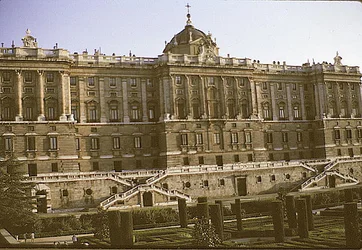 View of the South Front of the Palacio Real, begun in 1738