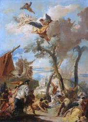 The Hebrews Gathering Manna in the Desert (sketch)