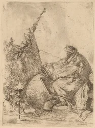 Philosopher Seated, with Globe, Book, and Compass