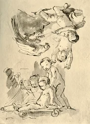 Playing Cupids, c1757