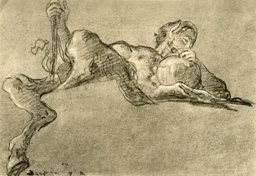 Satyr with wine jug, c1761