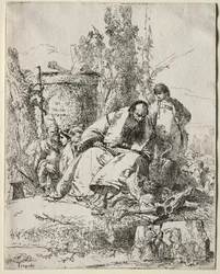 Scherzi di Fantasia: Seated Magician, Boy and Four Figures