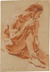 Seated Male Nude