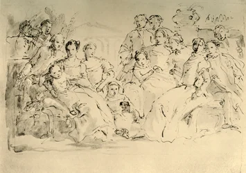 Sketch for a Group Portrait, Mid 18th Century, 1928