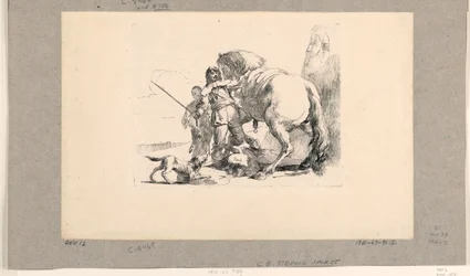 Soldier with Horse and Groom, from the Vari Capricci