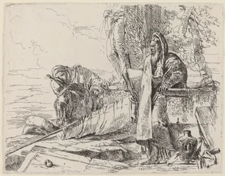 Standing Philosopher and Two Other Figures