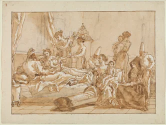 The Infant Punchinello in Bed with His Parents