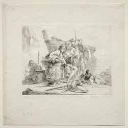 Various Caprices: The Young Man Seated, Leaning Against an Urn