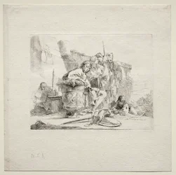 Various Caprices: The Young Man Seated, Leaning Against an Urn