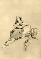 Young Woman sitting, holding a Jug by her side, mid 18th century, 1928
